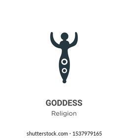 Goddess vector icon on white background. Flat vector goddess icon symbol sign from modern religion collection for mobile concept and web apps design.