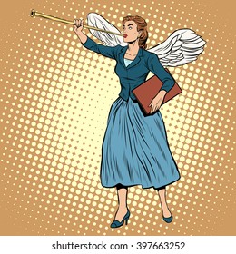 Goddess of victory Nike businesswoman concept