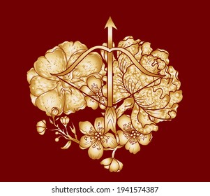 Goden Zodiac Signs Set Of Horoscope Symbols Astrology Icons Collection.Zodiac signs such as a aries, taurus, gemini, cancer, leo, virgo, libra, scorpio, sagittarius, capricorn, aquarius, pisces. 