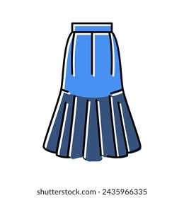godet gored skirt color icon vector. godet gored skirt sign. isolated symbol illustration