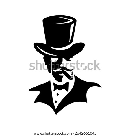 the godfather silhoutte mafia logo design illustration