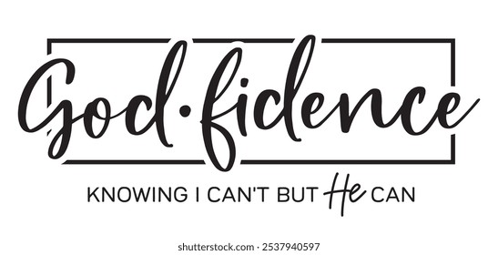 Godfidence black vector Christian clipart, Christian lettering, Easter clipart