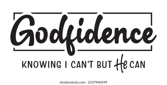 Godfidence black vector Christian clipart, Christian lettering, Easter clipart