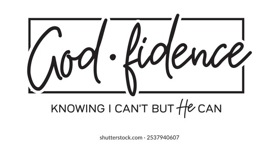 Godfidence black vector Christian clipart, Christian lettering, Easter clipart