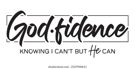 Godfidence black vector Christian clipart, Christian lettering, Easter clipart