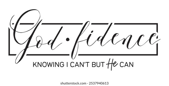 Godfidence black vector Christian clipart, Christian lettering, Easter clipart