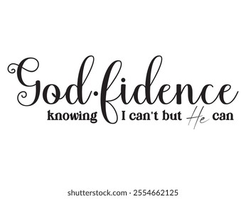 Godfidence black vector Christian clipart, Christian lettering, Easter clipart, Psalms vector, Proverbs, Religious sayings