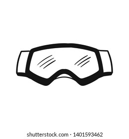 godgles ski doodle icon vector hand draw