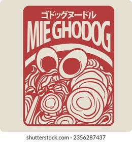 diseño vectorial de fideos de godhog