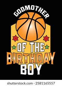 Godmother Of The Birthday Boy Basketball Theme