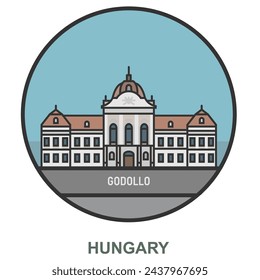 Godollo. Cities and towns in Hungary. Flat landmark