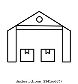 Godown Vector Icon which can easily modify

