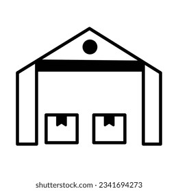 Godown Vector Icon which can easily modify

