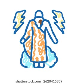 gods ancient greece doodle icon sketch vector. gods ancient greece sign. isolated symbol illustration