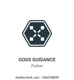 Gods guidance vector icon on white background. Flat vector gods guidance icon symbol sign from modern zodiac collection for mobile concept and web apps design.