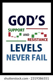 God's support and resistance levels never fail. Trading quote design for prints.