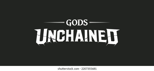 Gods Unchained cryptocurrency GODS Token, Cryptocurrency logo on isolated background with text. vector illustration of Gods Unchained, Gods banner design concept.