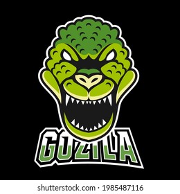 Godzila sport or esport gaming mascot logo template, for your team
