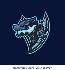 Godzilla e sport logo vector art