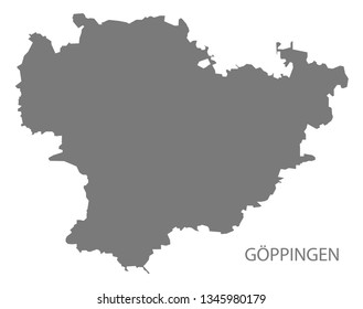 Goeppingen county map of Baden Wuerttemberg Germany