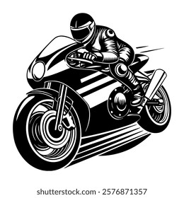 Goes like bullet motorcycle vector image