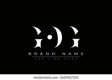 GOG abstract letter logo design. This logo is designed by three abstract letters.
