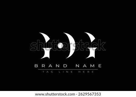 GOG abstract letter logo design. This logo is designed by three abstract letters.