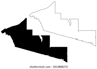 Gogebic County, Michigan (U.S. county, United States of America, USA, U.S., US) map vector illustration, scribble sketch Gogebic map