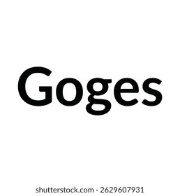 goges text for T-shirt print and other use on white background.