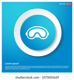 Goggle icon Abstract Blue Web Sticker Button Goggle icon Abstract Blue Web Sticker Button