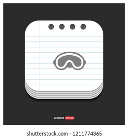 Goggle icon - Free vector icon