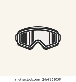 Vector de arte de diseño de logo de goggle icon.