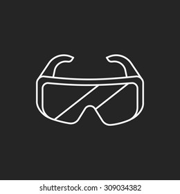 Goggle line icon