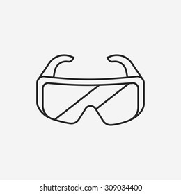 Goggle line icon