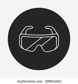 Goggle line icon