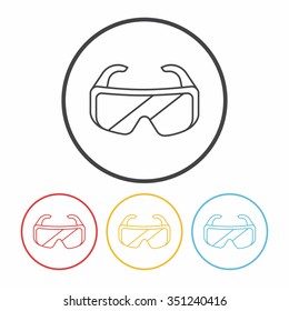 Goggle line icon