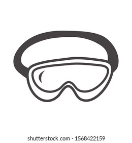 goggle mask sport accesory icon vector illustration design