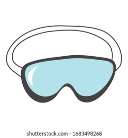goggle mask sport accesory icon vector illustration design