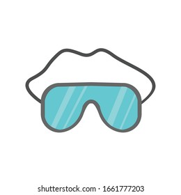 goggle simple illustration vector clip art