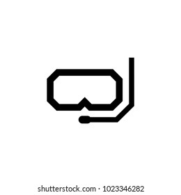 Goggle and snorkel vector icon