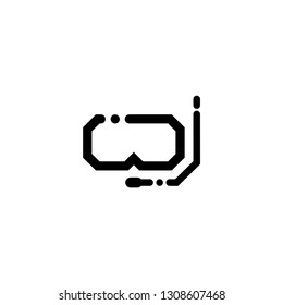 Goggle and snorkel vector icon