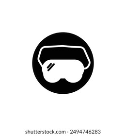 goggle for swimming vector type icon