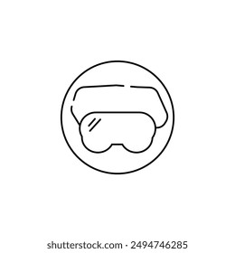 goggle for swimming vector type icon