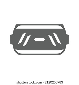 Goggle, virtual reality, vr icon. Gray vector graphics.