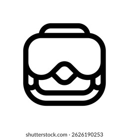 Goggles. Editable stroke vector icon.