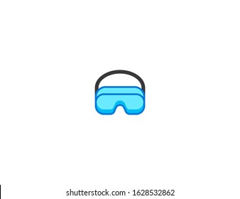 Goggles eyewear vector flat icon. Isolated snowboard goggles, eye protector emoji illustration 