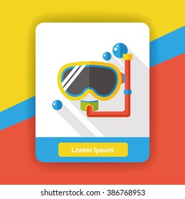 Goggles flat icon