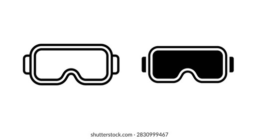 Goggles icon black symbol pack
