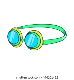 Goggles icon in cartoon style isolated on white background. Swimming symbol
