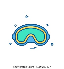 Goggles icon design vector